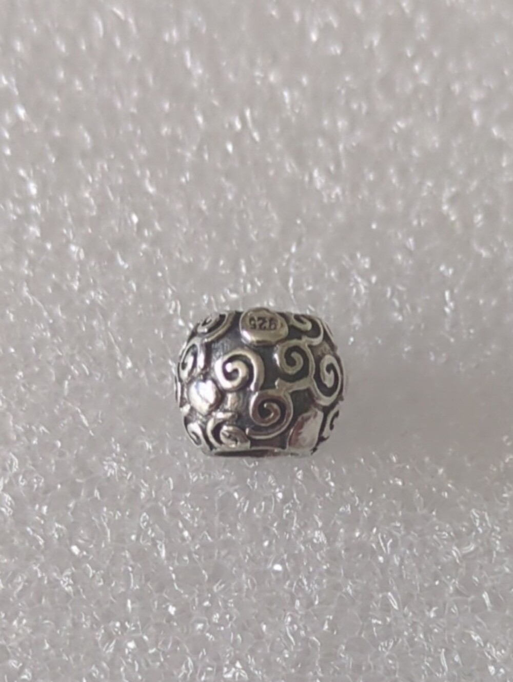 Pandora Silver Swirl Filigree Bead Charm